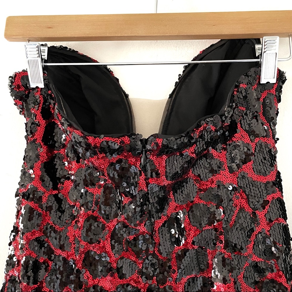 NBD Gerard Embellished Mini Dress in Black & Red - Picture 6 of 8
